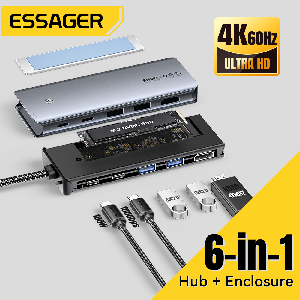 Hdmi Adapter Tablet - Essager USB C Hub مع M.2