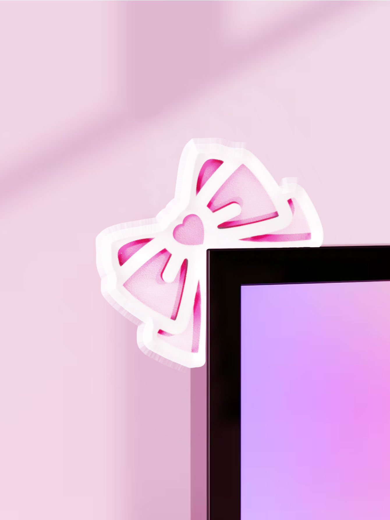 Tablet Lap Desk - Kawaii القوس رصد ديكور الوردي الاكريليك