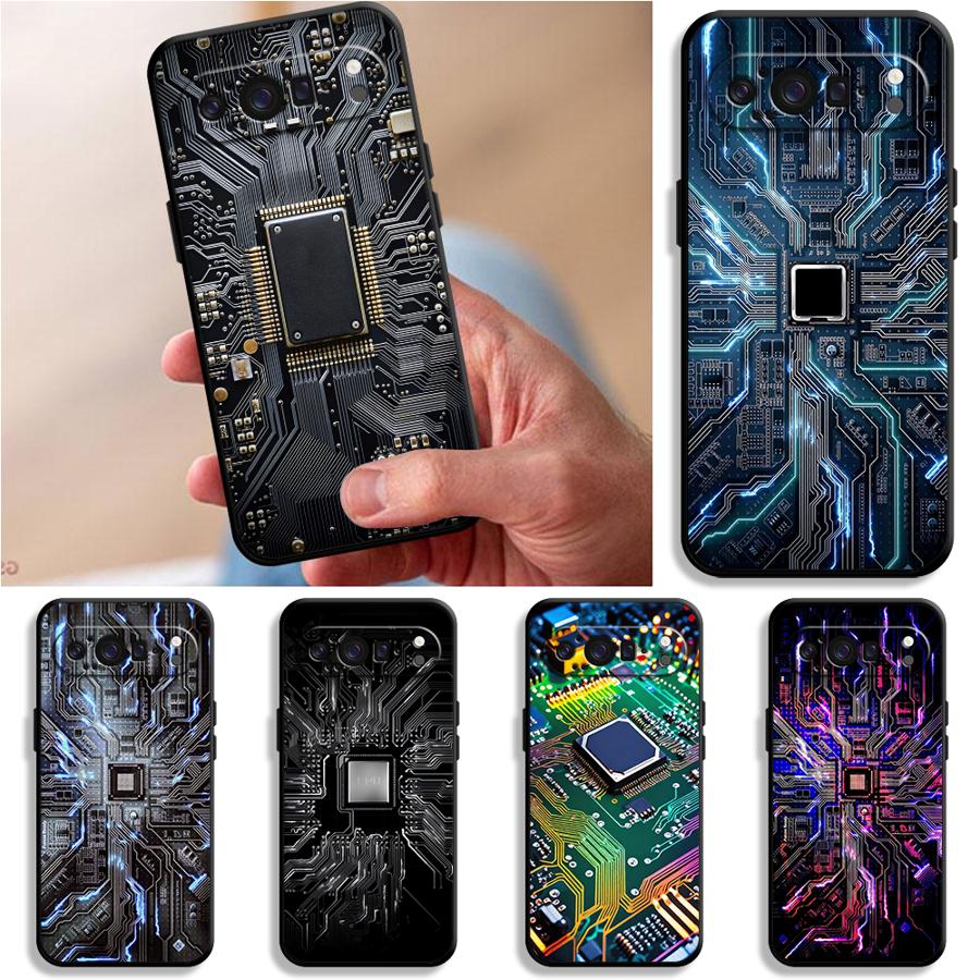 Google Pixel 9 - غطاء هاتف بتصميم لوحة دوائر كهربائية
