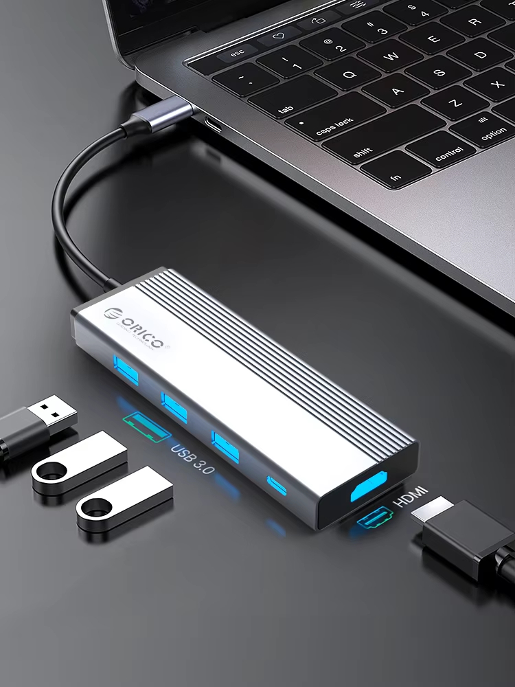 محول ORICO 5 في 1 متعدد المناف - مراجعة Hdmi Adapter Tablet وسعره