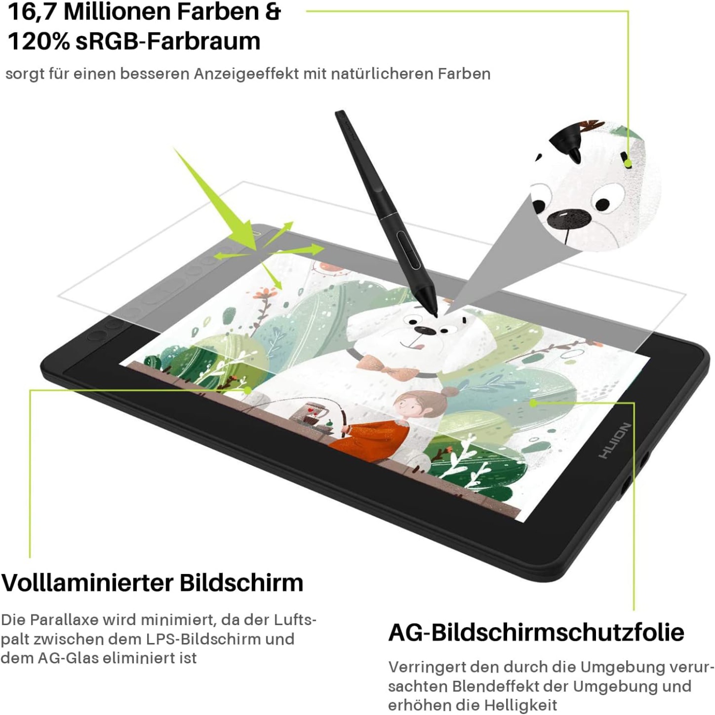 شاشة الرسم الرقمية HUION Kamva - مراجعة Graphic Tablet Accessories وسعره