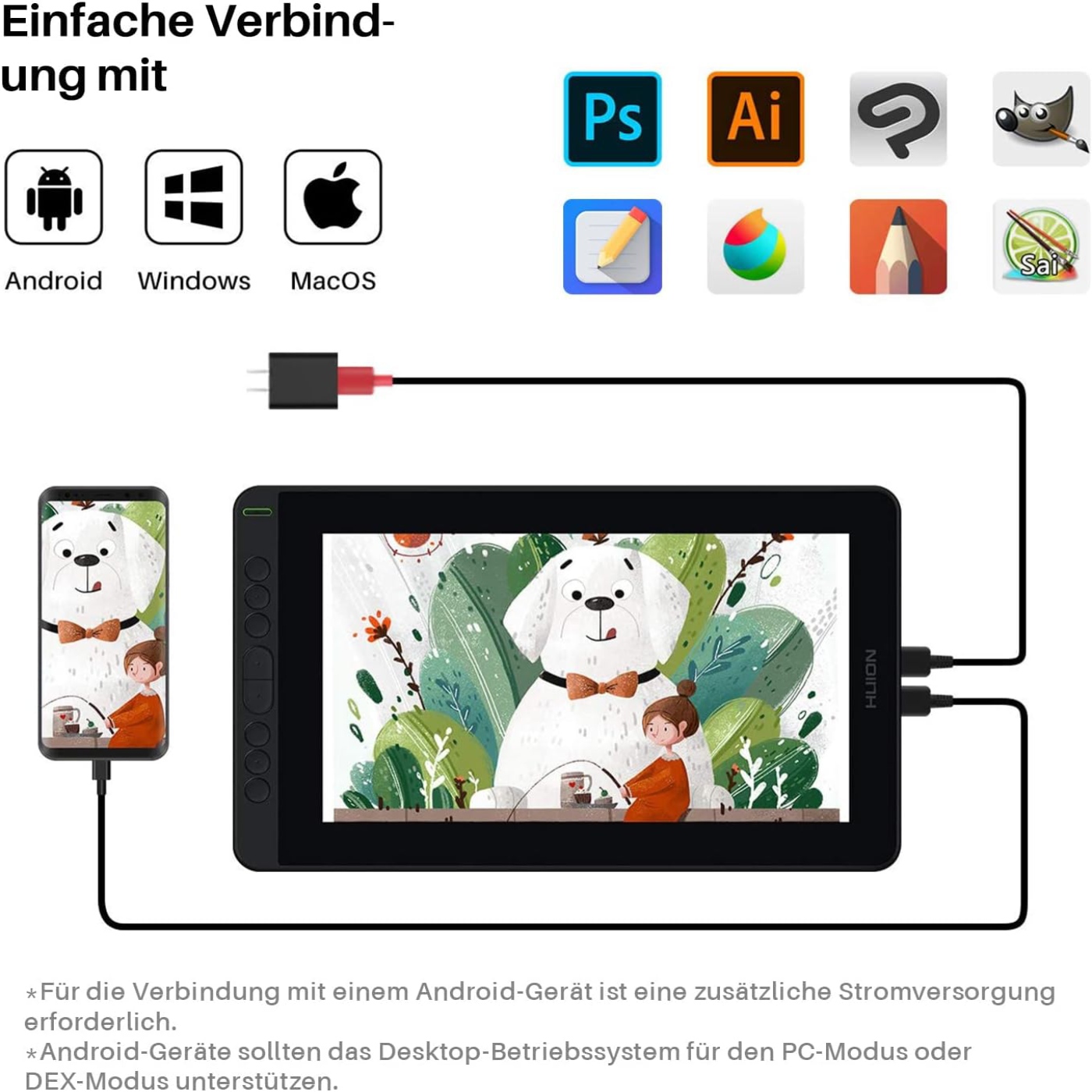 شاشة الرسم الرقمية HUION Kamva - مراجعة Graphic Tablet Accessories وسعره