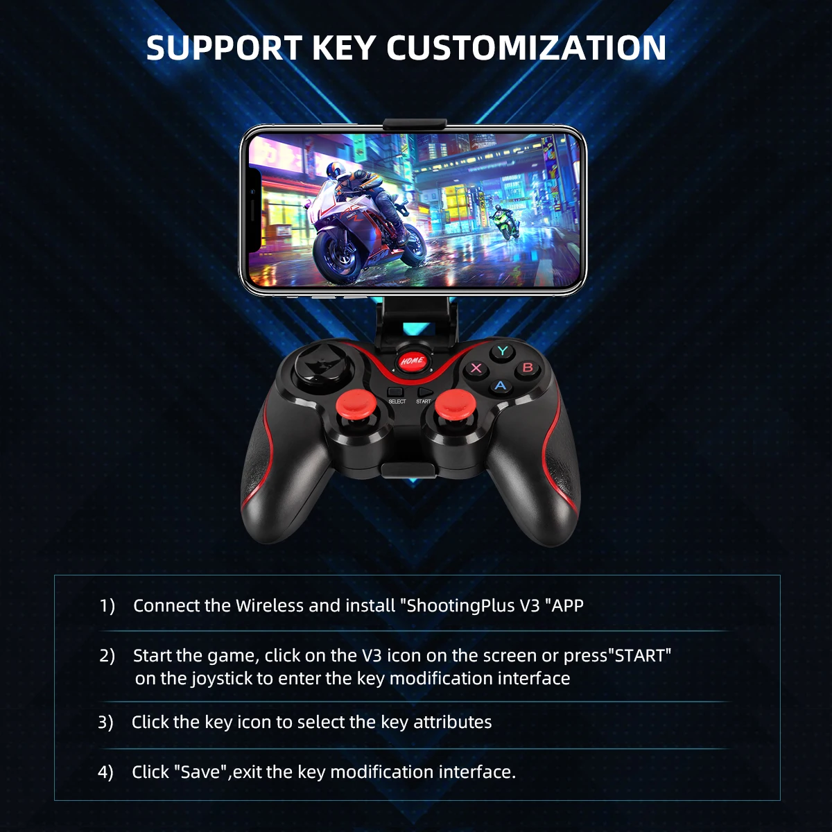 GAMINJA سماعة لاسلكية تعمل بال - مراجعة Android Tablet Gaming Accessories وسعره