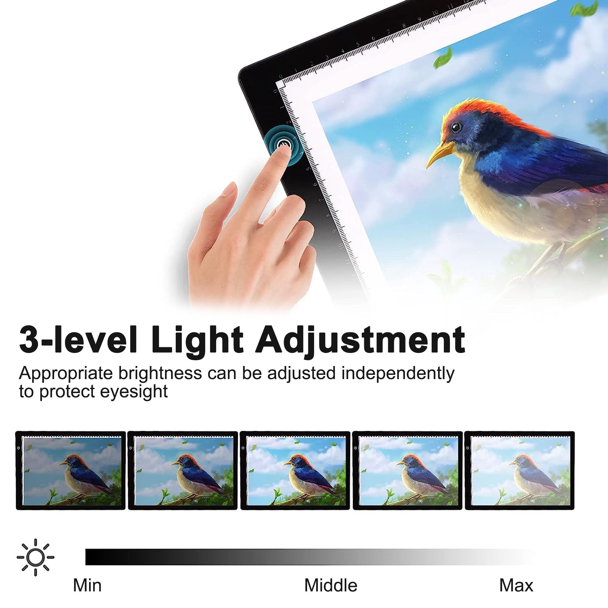 لوح رسم LED قابل للتعديل بثلاث - مراجعة Graphic Tablet Accessories وسعره