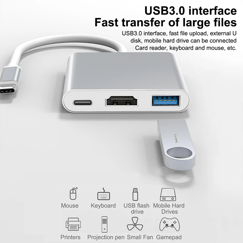 محول USB من النوع C 3 في 1 إلى - مراجعة Tablet Pc Accessories وسعره