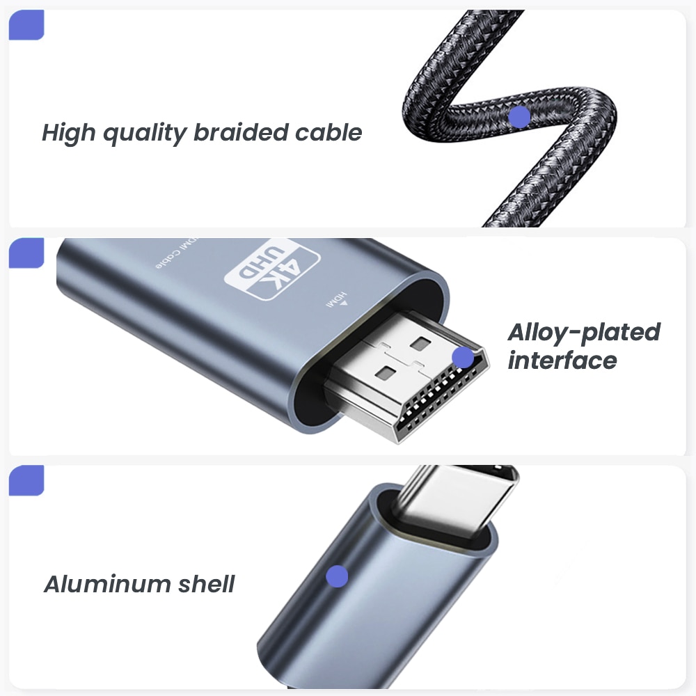 NIERBO USB C 6.6ft 4K @ 60hz ن - مراجعة Hdmi Adapter Tablet وسعره