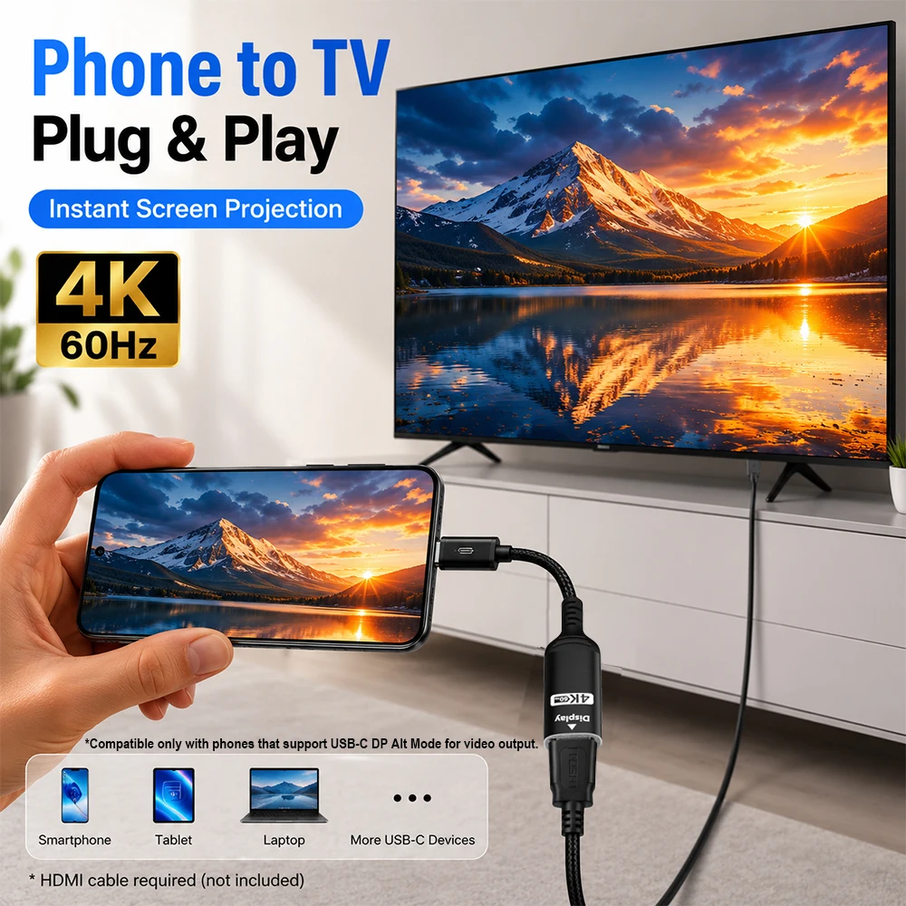 محول USB C إلى HDMI بدقة 4K@60 - مراجعة Hdmi Adapter Tablet وسعره