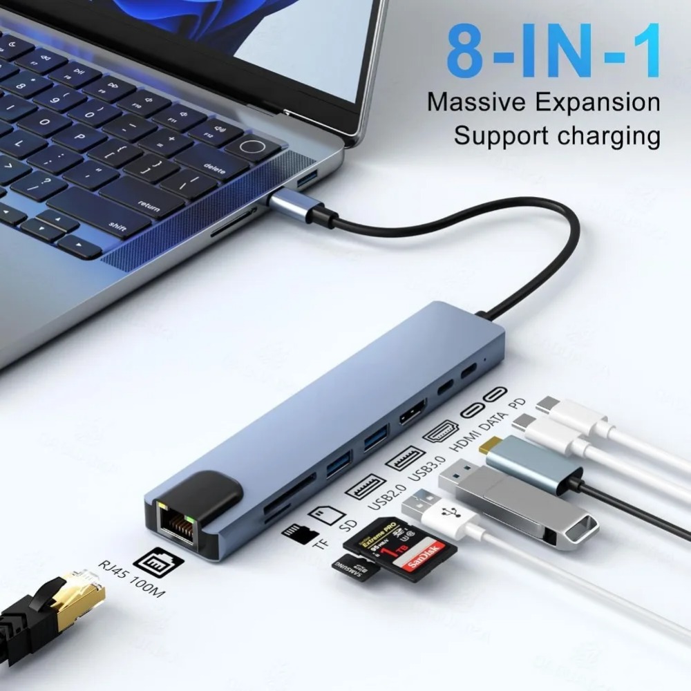 محول USB C متعدد الوظائف 8/7 ف - مراجعة Hdmi Adapter Tablet وسعره