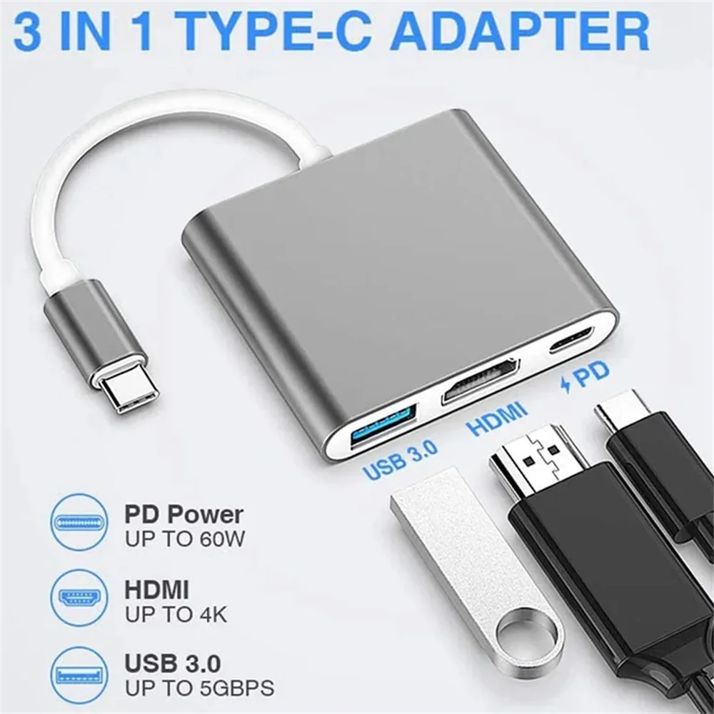 محول USB C متعدد المنافذ 3 في  - مراجعة Hdmi Adapter Tablet وسعره