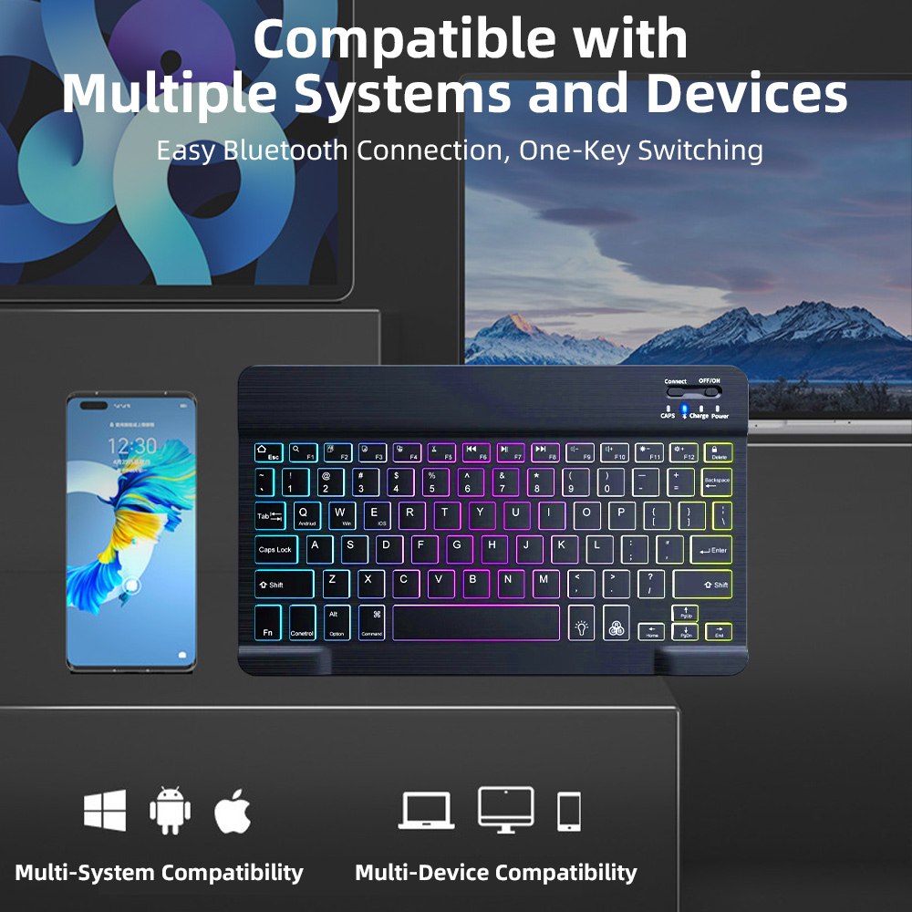 لوحة مفاتيح بلوتوث بإضاءة خلفي - مراجعة Android Tablet Gaming Accessories وسعره