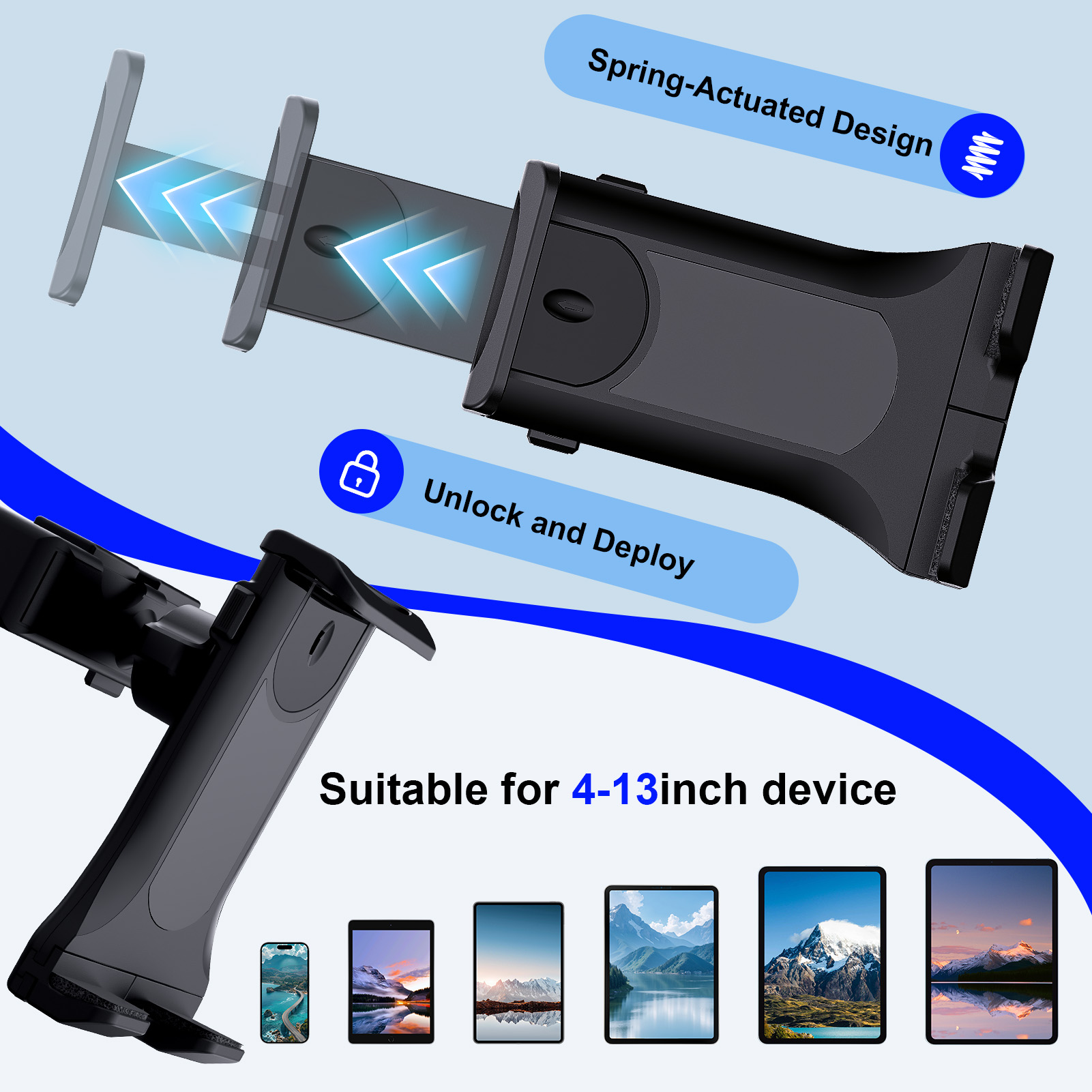 العالمي سيارة اللوحي حامل مشغل - مراجعة Xiaomi Tablet Accessories وسعره